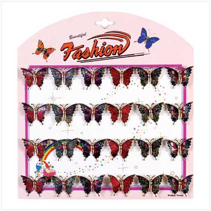IRIDESCENT BUTTERFLY PINS