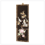 LACQUERED WOOD SCREEN W/SHELL