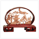 OBLONG CORK SCULPTURE IN RED