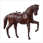 LEATHER HORSE W/SADDLE/HARNESS