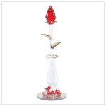 'LOVE' SCULPTURED GLASS ROSE