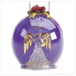 XMAS GLASS ORNANMENT 'ANGEL'