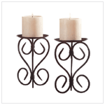METAL CATHEDRAL CANDLEHOLDERS