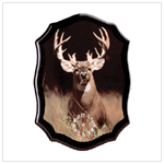 STANDING WHITE TAIL BUCK CLOCK
