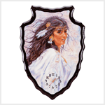 INDIAN GIRL/ARROWHEAD CLOCK