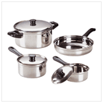 7PC STAINLESS STEEL COOKWARE