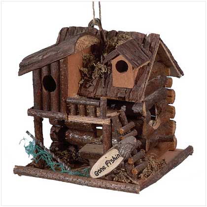 'GONE FISHIN' BIRDHOUSE