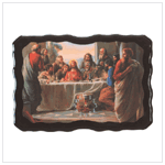 LAST SUPPER WOOD CLOCK