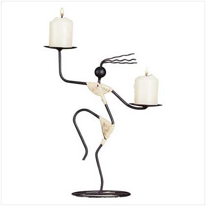 TRIBAL DANCER CANDLEHOLDER