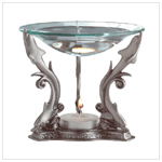 PEWTER DOLPHINS OIL BURNER