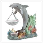 PORCELAIN DOLPHIN OIL BURNER