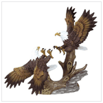 PORCELAIN FIGHTING EAGLES