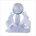 3 FROSTED ELEPHANTS W/BALL
