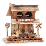TRAIN STATION WOOD BIRDHOUSE