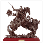 LIBERY BRONZE BUFFALO HUNTING