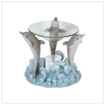 ALABASTRITE DOLPHINS TRIPOT OIL BURNR