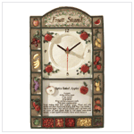 ALABASTRITE FRUIT STAND WALL CLOCK