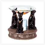 ALABASTRITE TEMPLE CAT OIL BURNER