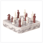 MANDARN IVORY DRAGON CHESS SET