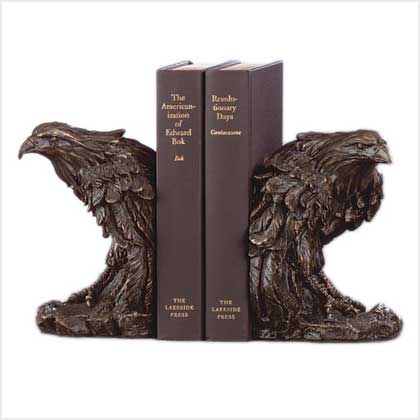 EAGLE HEAD BOOKENDS