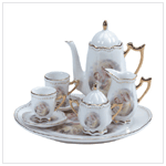 10-PC CER. MARY/JESUS TEA SET
