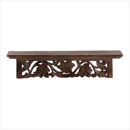 CARVED ISLAND WALL SHELF