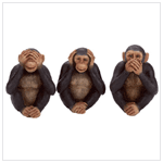 ALABASTRITE HEAR SEE SPEAK 3 MONKEYS