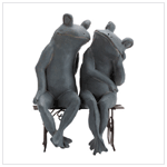 ALABASTRITE GARDEN LOVER FROGS/BENCH