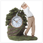 ALABASTRITE SWINGING GOLFER CLOCK