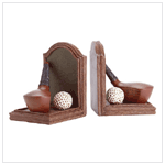 ALABASTRITE GOLF DESK BOOK ENDS
