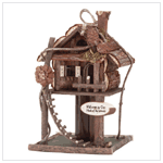 WOOD LOG CABIN TREEHOUSE FEEDR