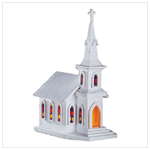 WOOD LIGHTED CHURCH