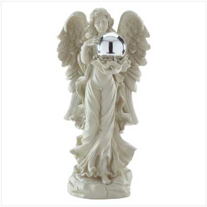 ANGEL WITH GAZING BALL