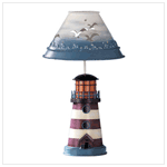 PAINTED METAL LIGHTHOUSE HOLDR