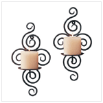SCROLLWORK CANDLE SCONCES