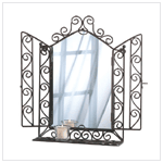 ORNATE WALL MIRROR W/ SHELF