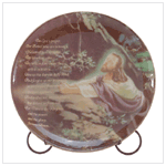 PATCHWORK JESUS PRAYING PLATE