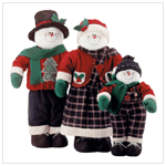 FABRIC SNOWMAN FAMILY OF 3