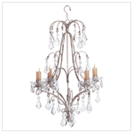 DISTRSS METAL/ACRYLC CANDELIER