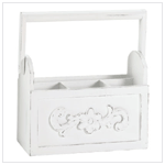 DISTRESS WOOD CUTLERY CADDY