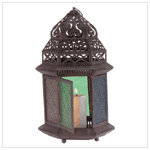 MORROCCAN COLOR GLASS LANTERN