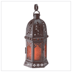 MORROCCAN COLOR GLASS LANTERN