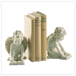 READING CHERUB BOOKENDS