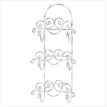 DISTRESSED WHITE TOWEL HOLDER