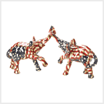PATRIOTIC ELEPHANT PAIR