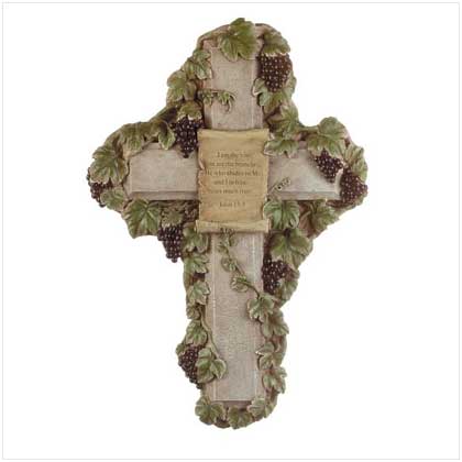 GRAPEVINE MOTIF WALL CROSS
