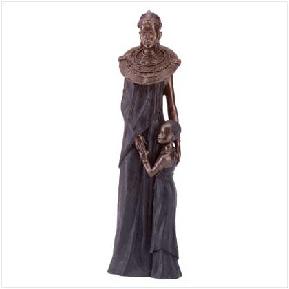 MASAI MOTHER & CHILD STATUE
