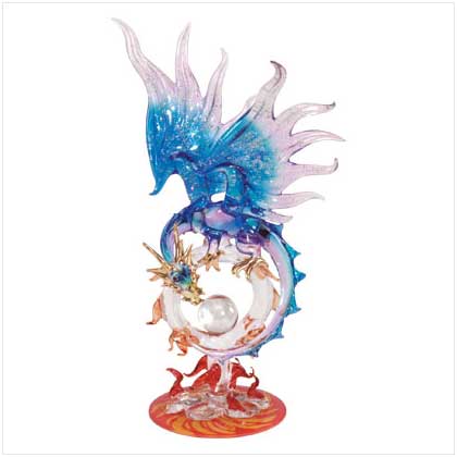 GLASS DRAGON WITH ORB