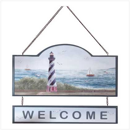 LIGHTHOUSE 'WELCOME' SIGN