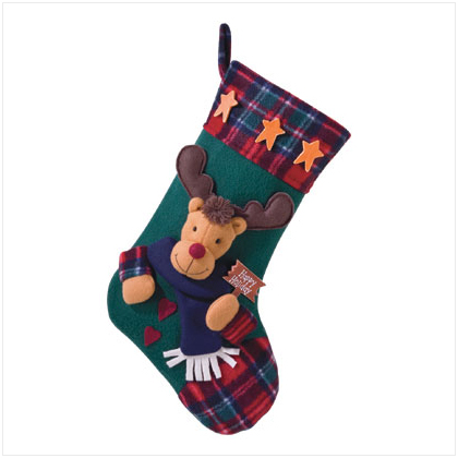 PLUSH RUDOLPH STOCKING
